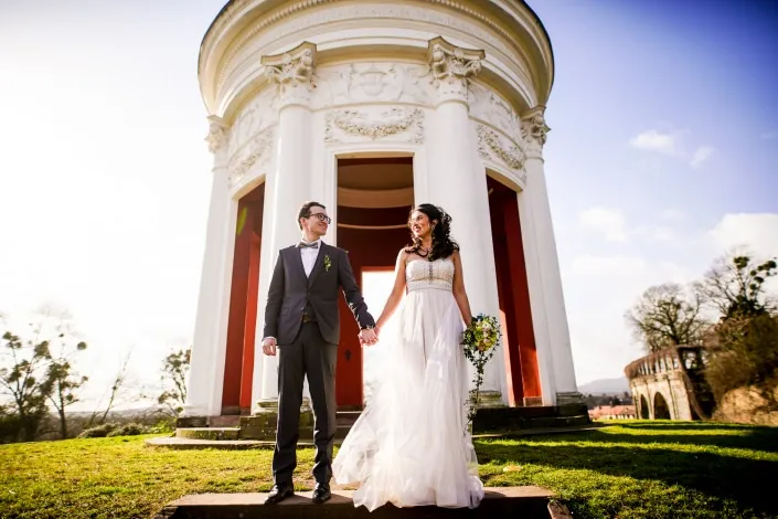 Hochzeitsfotografie Brautpaar in Kassel Innenstadt