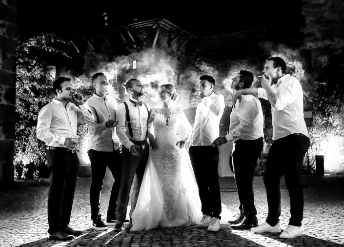 Hochzeitsfotos auf Schloss Romrod Gruppenfoto Schloss Romrod