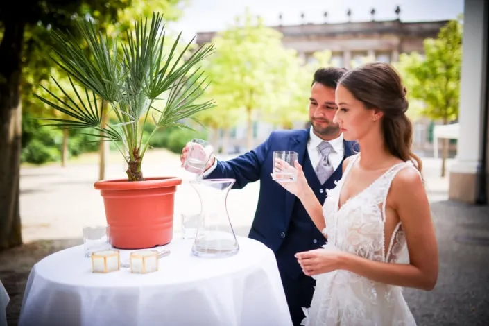 Eine Hochzeit in Kassel im Gewächshaus Schloss Wilhelmshöhe